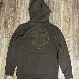 Vans x Independent Iron Cross Brown & Yellow Hoodie